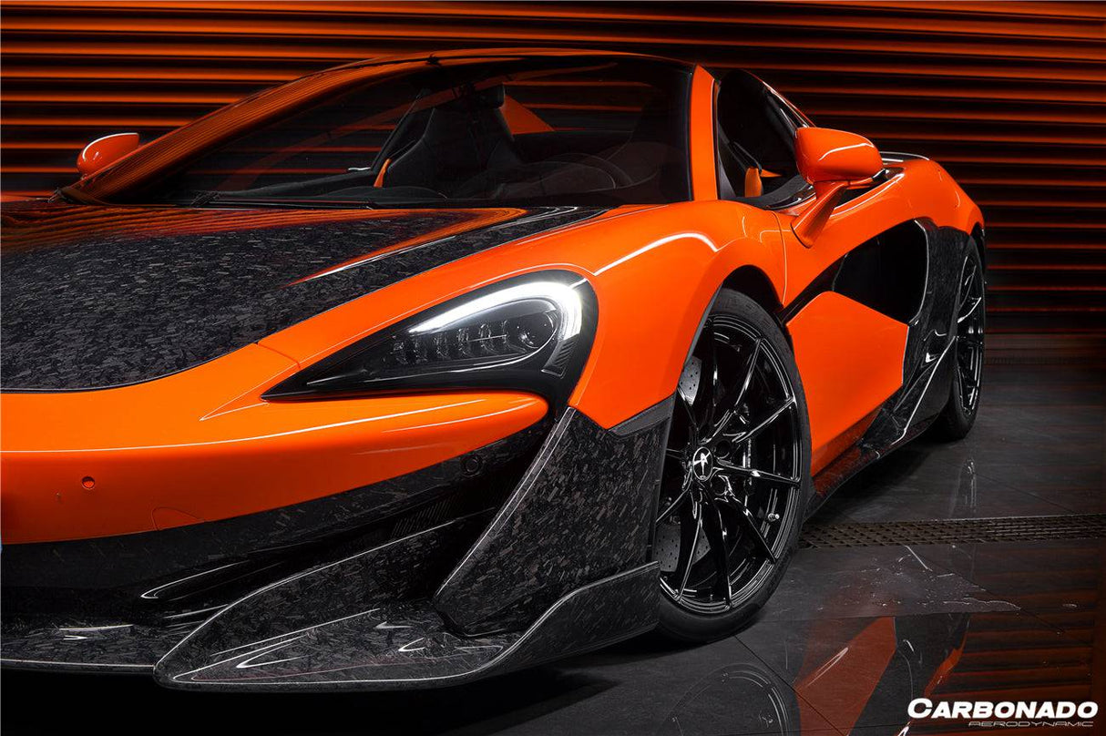 2018-2021 McLaren 600LT OEM Style Carbon Fiber front bumper side splitter