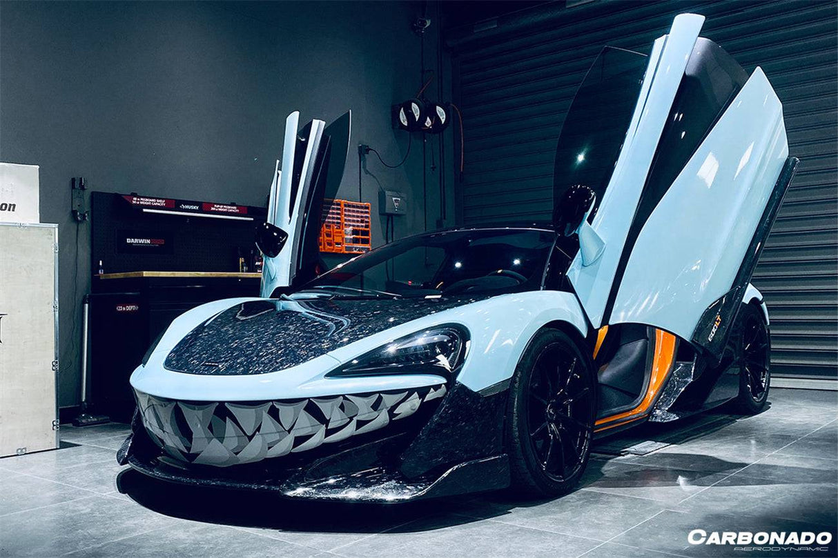 2018-2021 McLaren P1 Style Carbon Fiber Hood Carbonado (OE) Fits: 540C, 570S, 600LT. 570gt