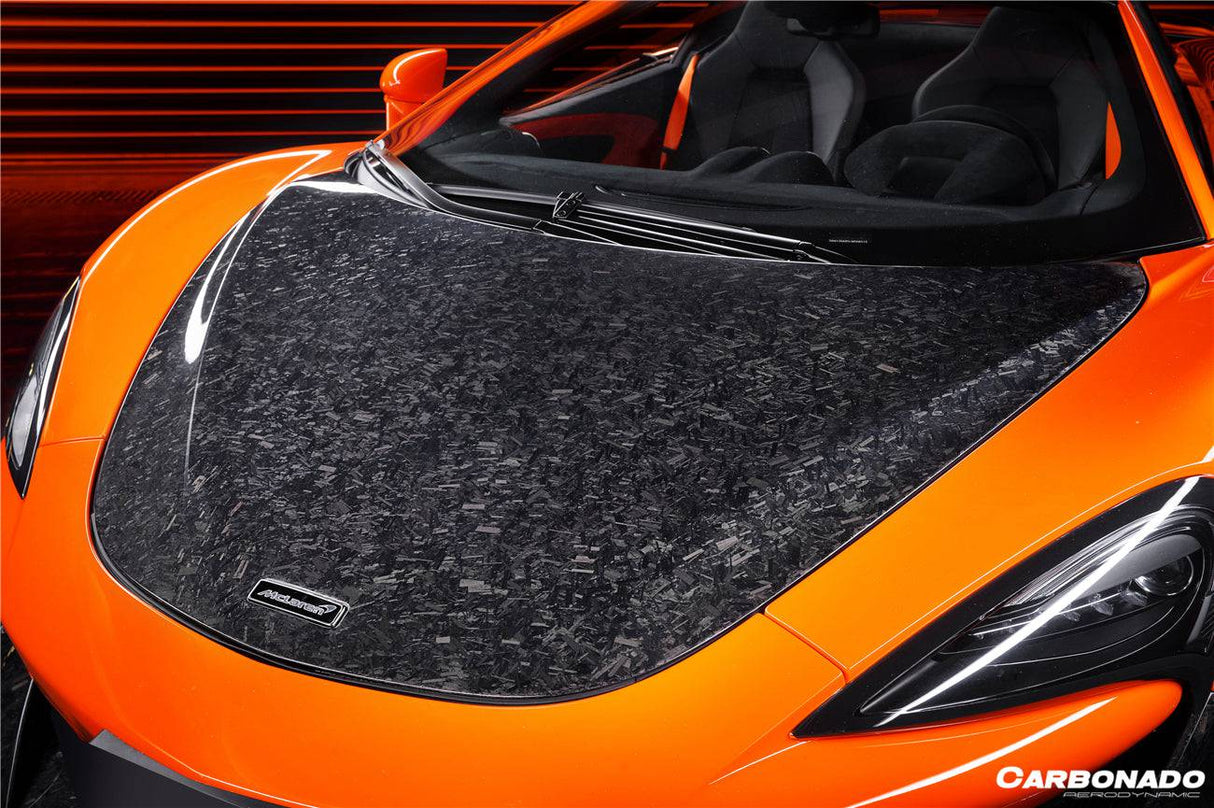 2018-2021 McLaren P1 Style Carbon Fiber Hood Carbonado (OE) Fits: 540C, 570S, 600LT. 570gt