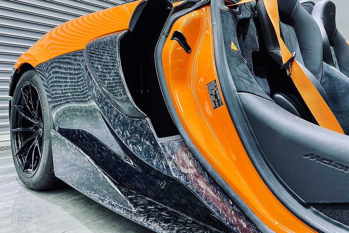 2015-2021 McLaren 540 570S 600LT OEM Style Carbon Fiber Side Skirts Under Board