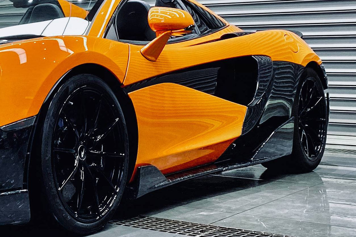 2015-2021 McLaren 540 570S 600LT OEM Style Carbon Fiber Side Skirts Under Board