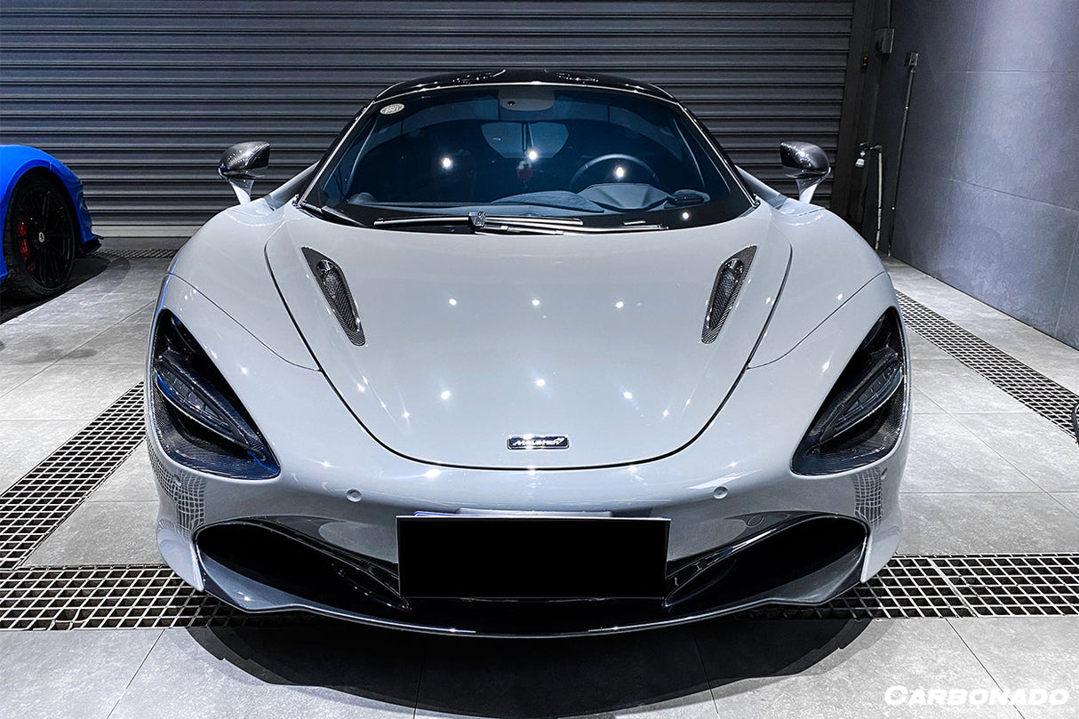 2017-2022 McLaren 720S OEM Style Dry Carbon Fiber Headlight Inserts Tim Replacement