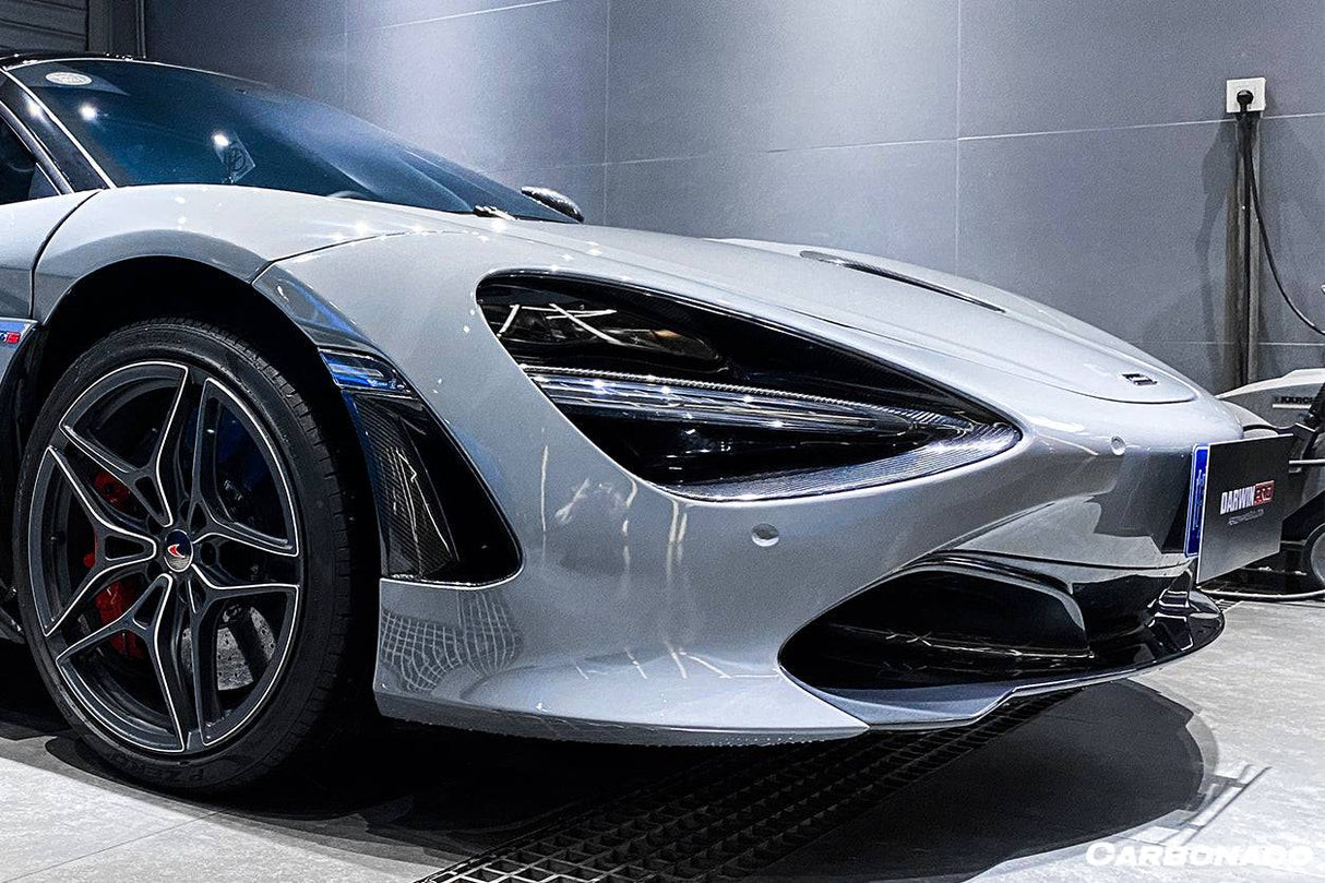 2017-2022 McLaren 720S OEM Style Dry Carbon Fiber Headlight Inserts Tim Replacement