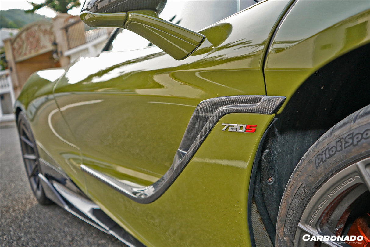 2017-2026 McLaren Dry Part Carbon Fiber Side Skirts Carbonado (765LT) Fits: 720S Spider and Coupe, 750s Spider and Coupe