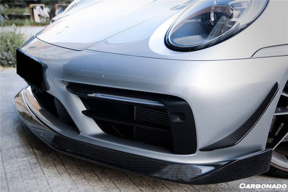 2019-2024 Porsche 911 992 Carrera Targa Sport Design WP Style Dry Carbon Fiber Bumper Canards