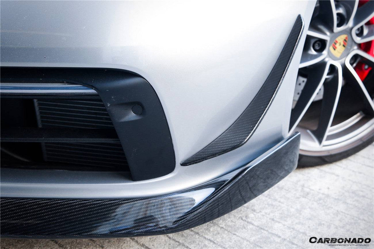 2019-2024 Porsche 911 992 Carrera Targa Sport Design WP Style Dry Carbon Fiber Bumper Canards