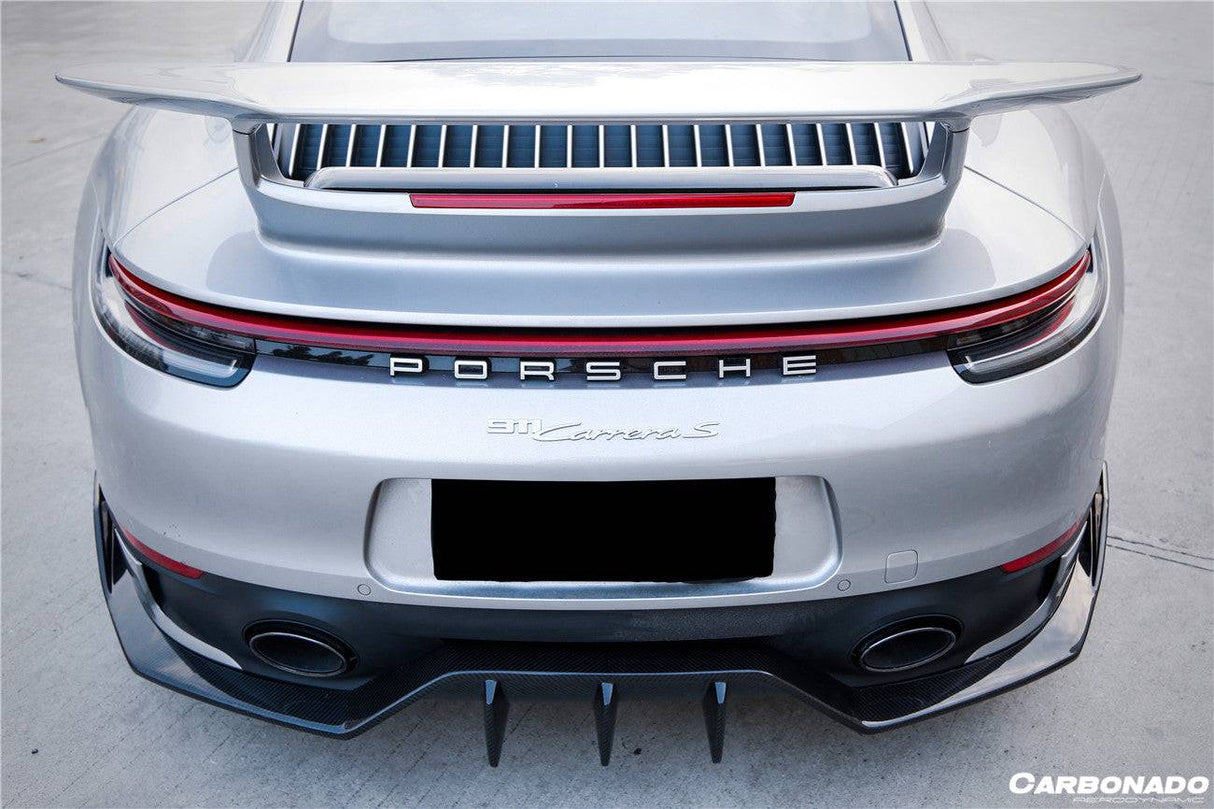2019-2024 Porsche 911 992 Carrera Targa Sport Design Bumper WP Style Dry Carbon Fiber Rear Lip