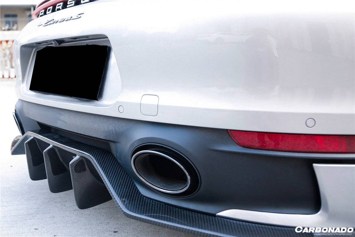 2019-2024 Porsche 911 992 Carrera Targa Sport Design Bumper WP Style Dry Carbon Fiber Rear Lip