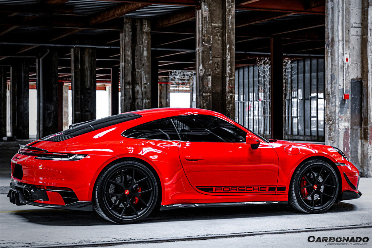 2019-2024 Porsche 911 992 Carrera S 4 4S Targa Cabriolet WP Style Dry Carbon Fiber Side Skirts