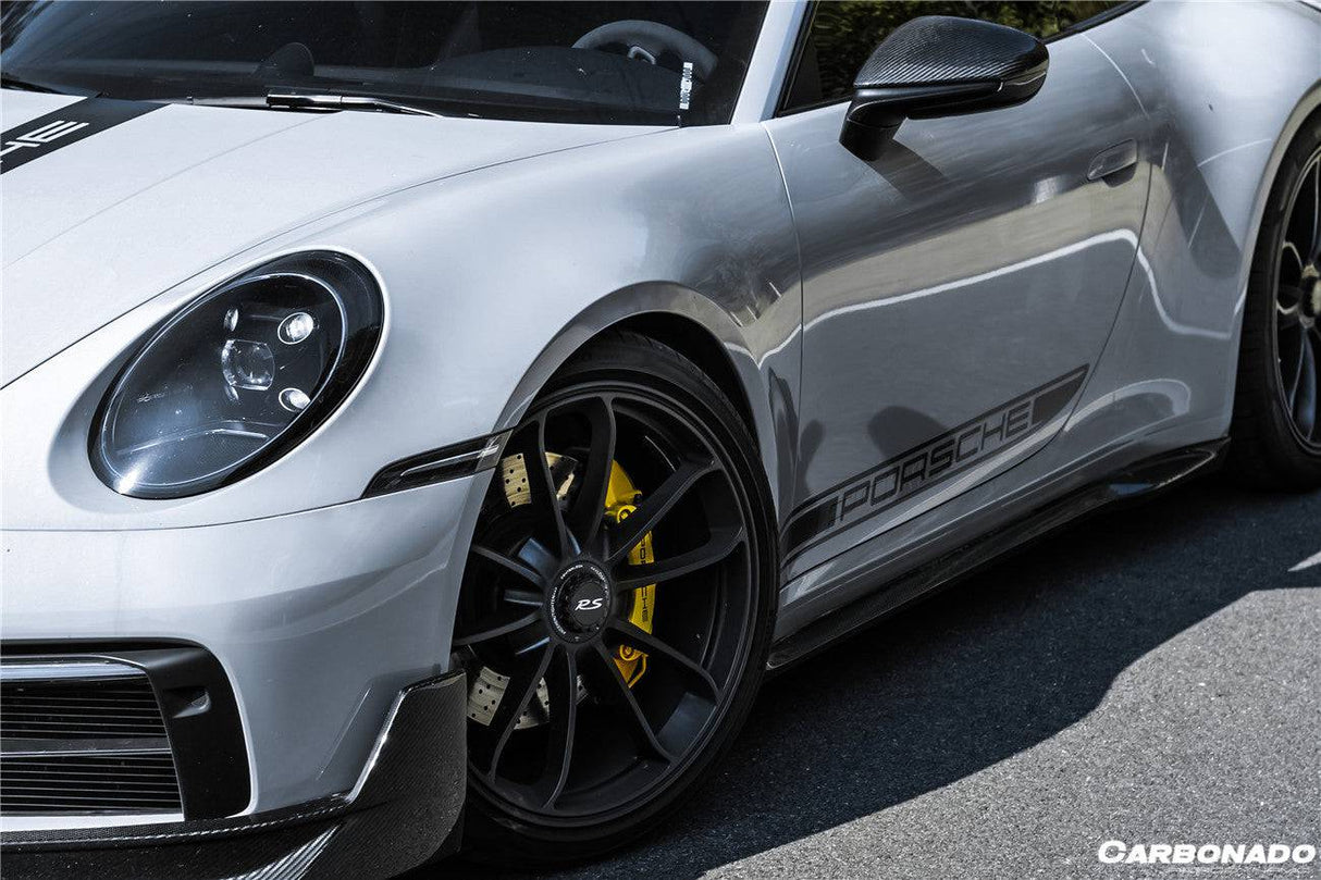 2019-2024 Porsche 911 992 Carrera S 4 4S Targa Cabriolet WP Style Dry Carbon Fiber Side Skirts