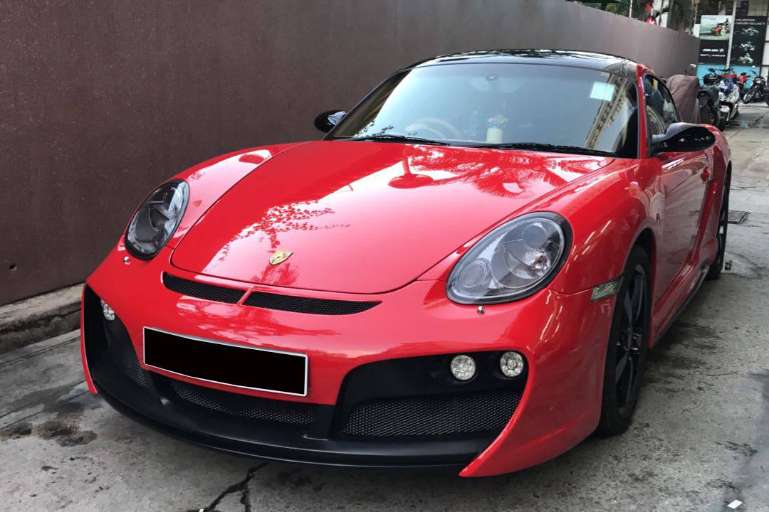2005-2008 Porsche Cayman Boxster 987 TA Style Front Bumper with LED Lights