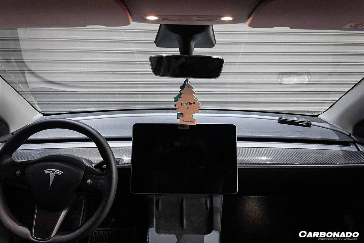 2020-2023 Tesla Model 3 Y OEM Style Autoclave Carbon Fiber Dashboard Trim Interior Replacement