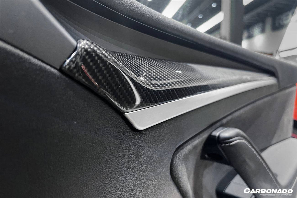 2020-2023 Tesla Model 3 Y OEM Style Autoclave Carbon Fiber Door Trim Interior Replacement