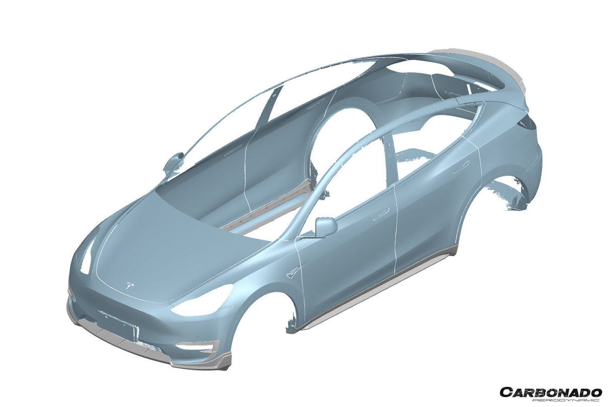 2020-2024 Tesla Model Y AD Style Autoclave Carbon Fiber Front Lip