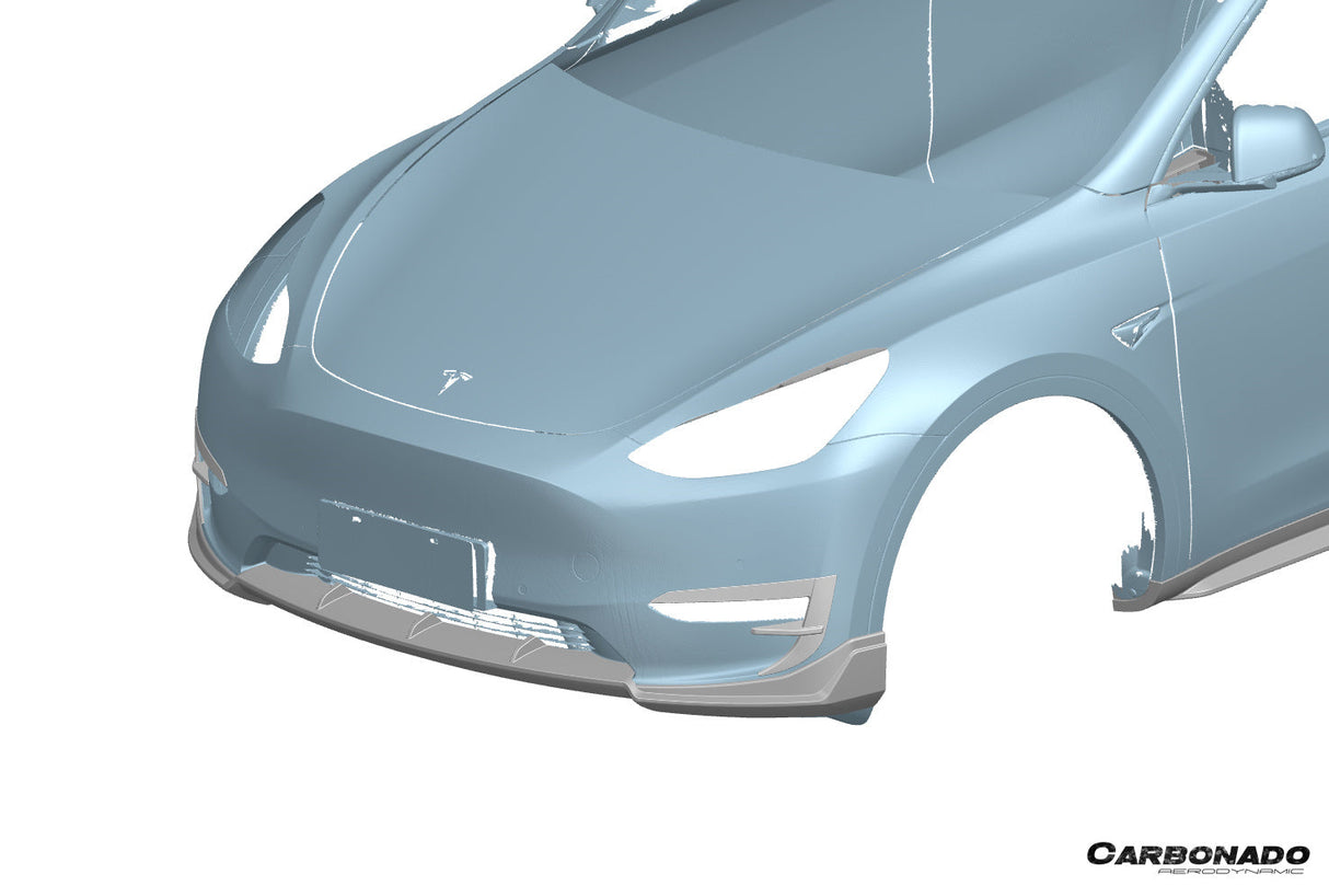 2020-2024 Tesla Model Y AD Style Autoclave Carbon Fiber Front Lip