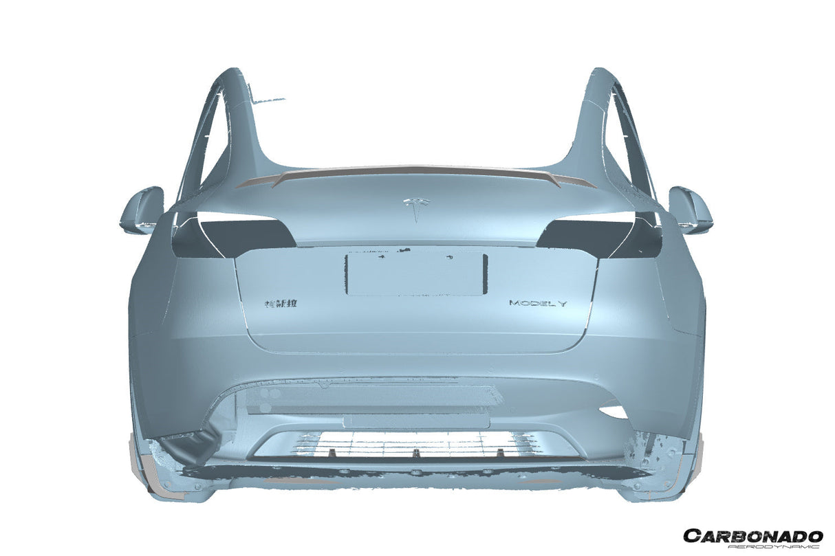 2020-2024 Tesla Model Y AD Style Autoclave Carbon Fiber Fiber Trunk Spoiler