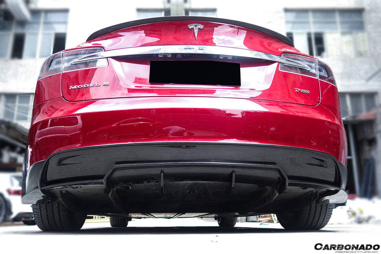 2012-2015 Tesla Model S RS Style Rear Lip