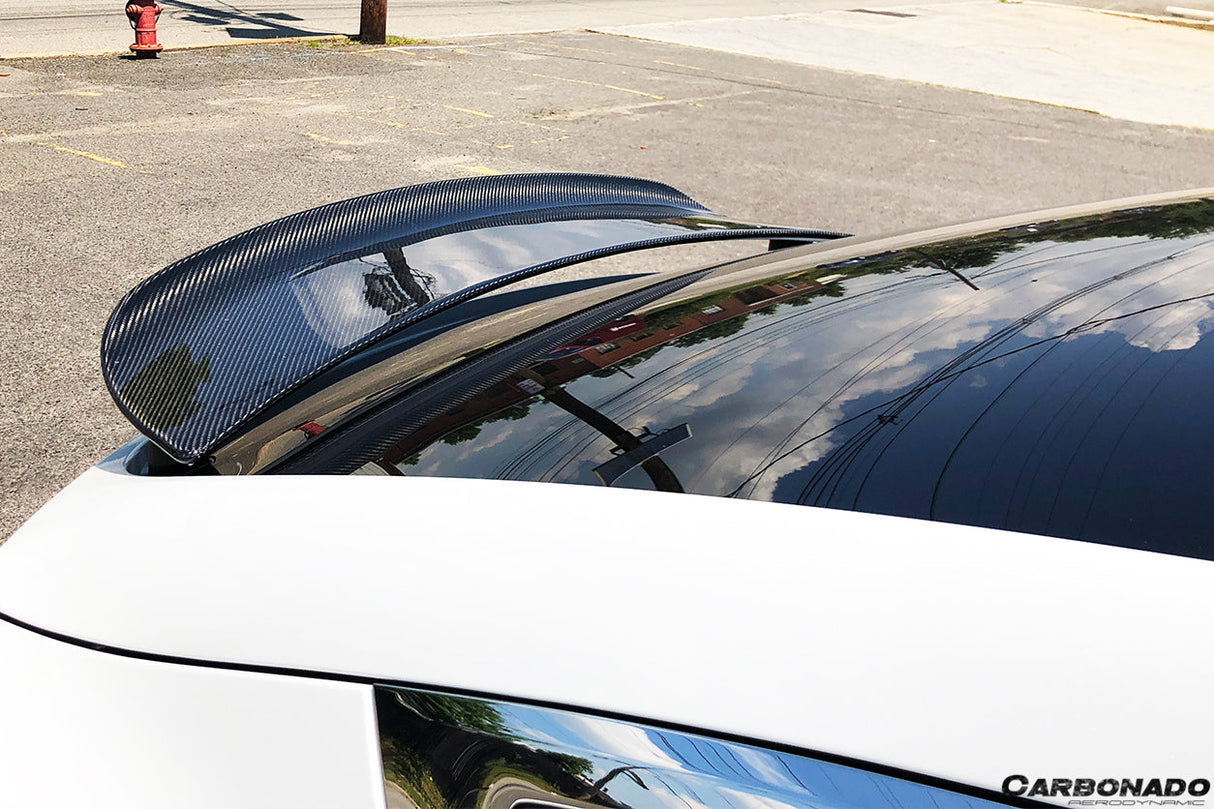 2016-2025 Tesla Model X SUV RZS Style Carbon Fiber Trunk Spoiler