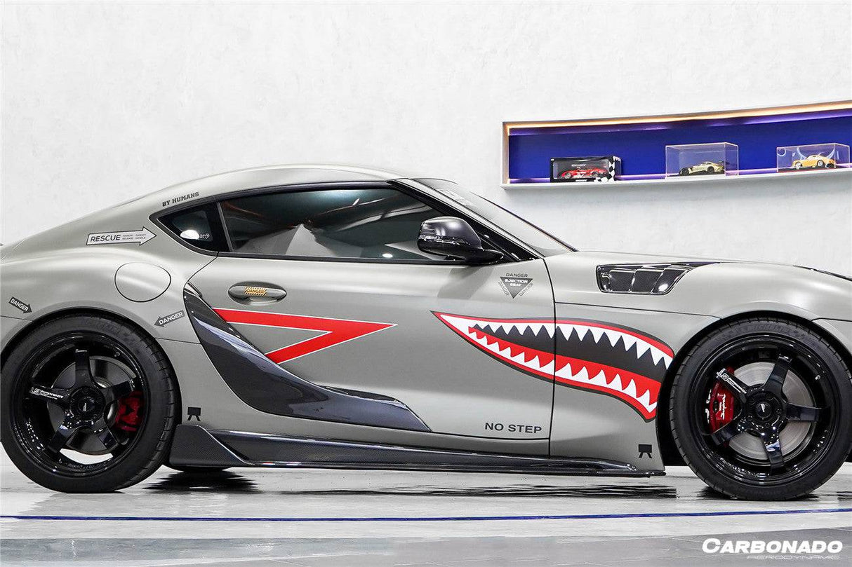 2019-2023 Toyota GR Supra (J29 DB) A90 A91 OEM Style Carbon Fiber Door Panel Garnish Trim Replacement