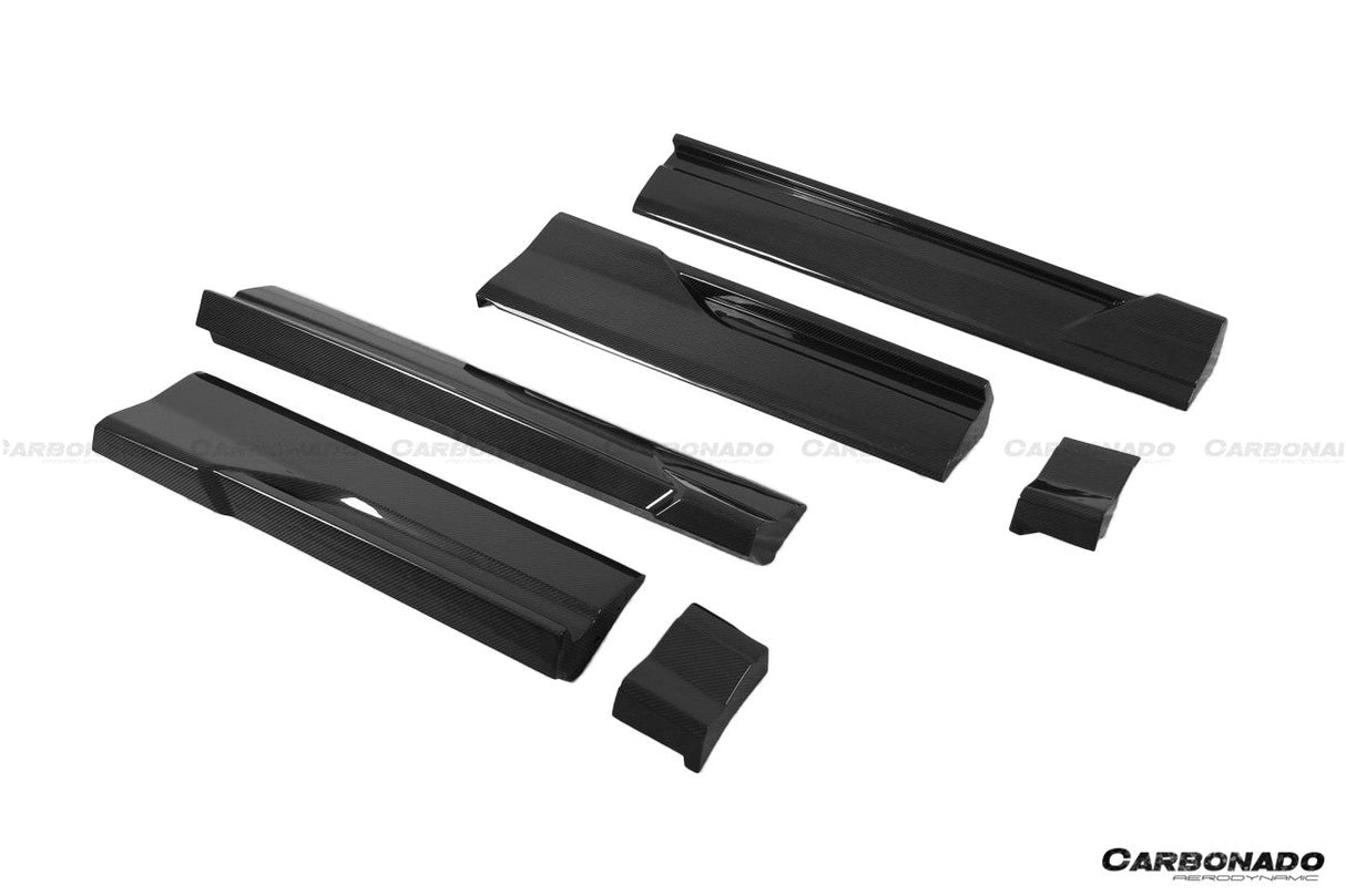 2019-2023 Audi Q8 SQ8 RSQ8 AD Style Dry Carbon Fiber Side Skirts