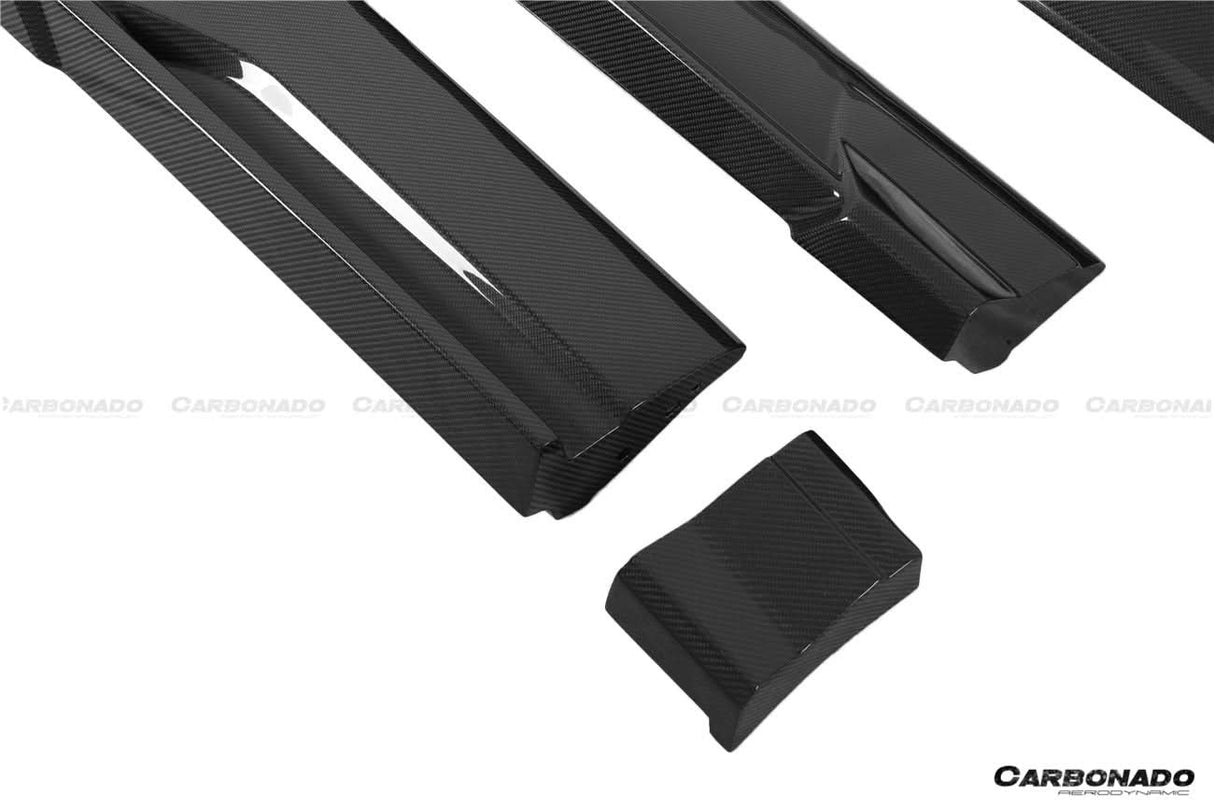 2019-2023 Audi Q8 SQ8 RSQ8 AD Style Dry Carbon Fiber Side Skirts