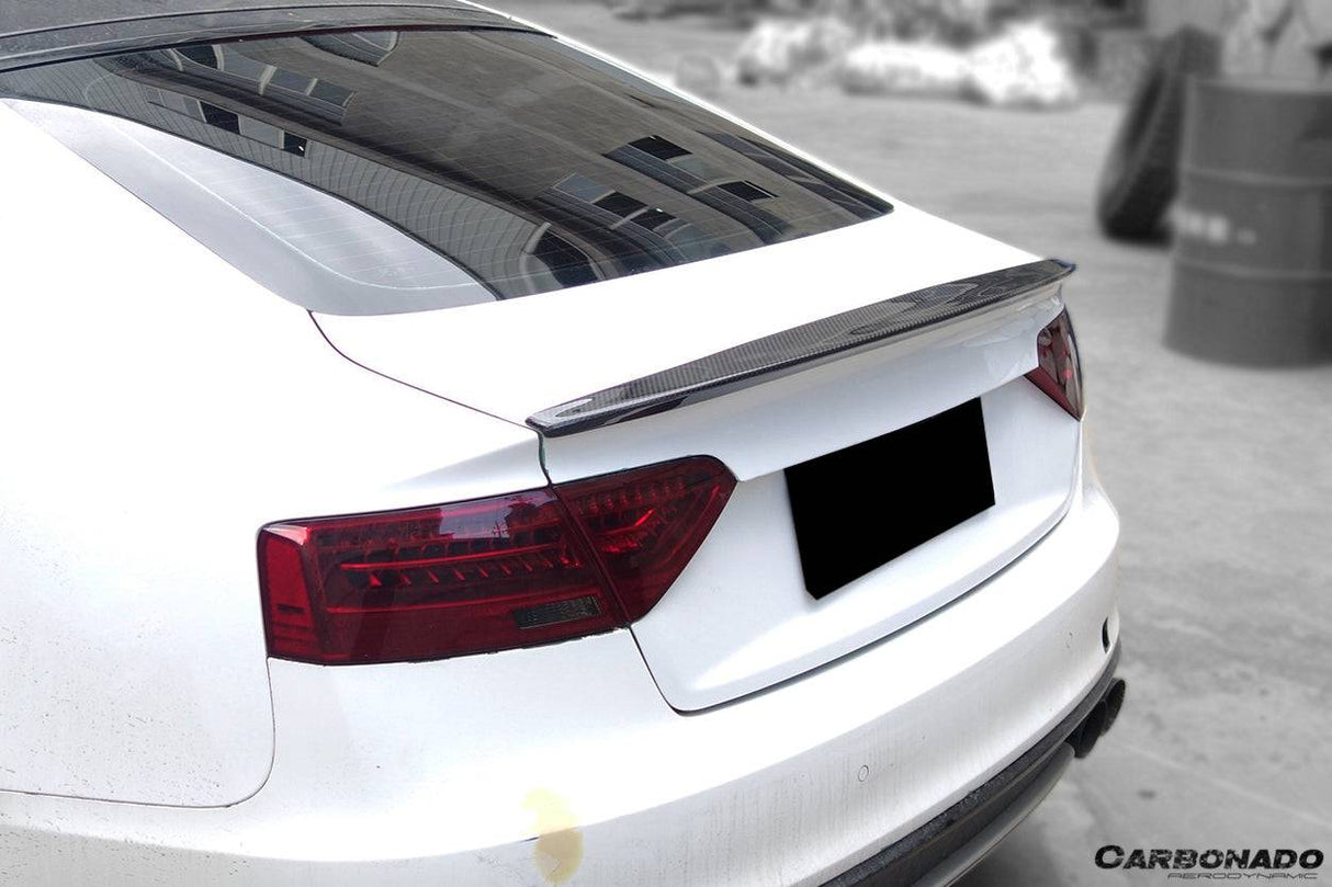2009-2015 Audi A5 Sline S5 Sedan Sport Style Carbon Fiber Trunk Spoiler