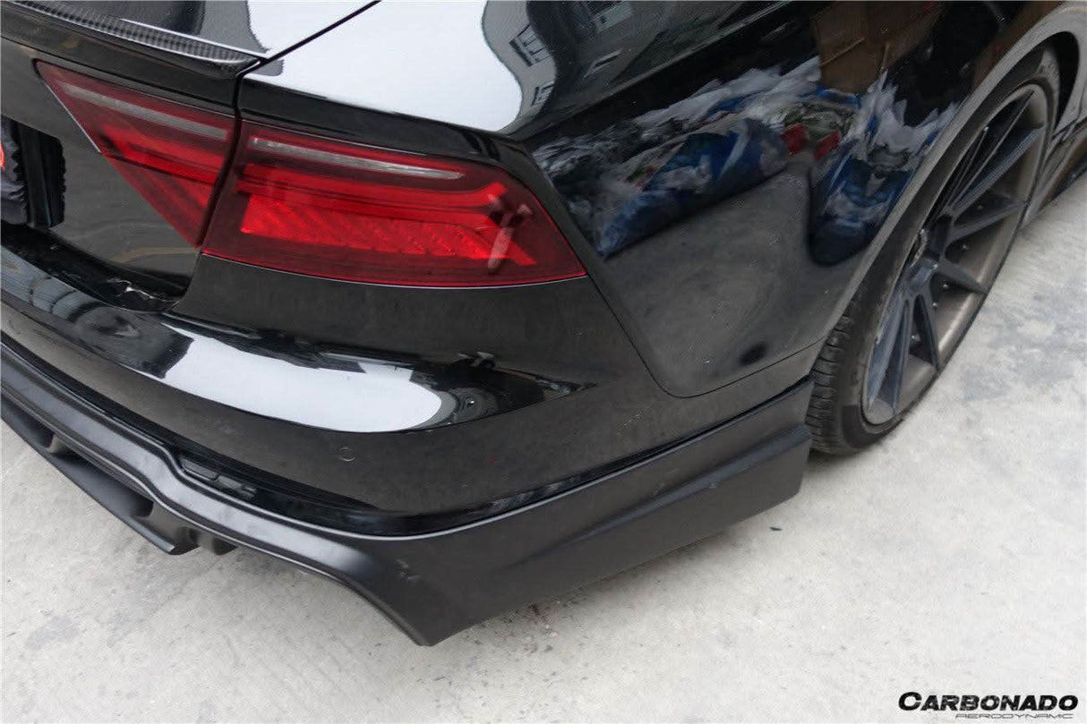 2012-2014 Audi A7 A7 Sports Line WD Style Rear Lip Diffuser With Exhaust Tips