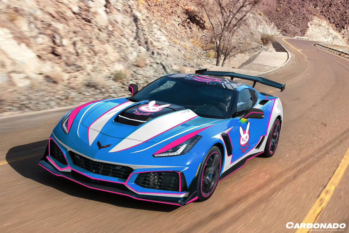 2013-2019 Corvette C7 Z06 Grandsport AR Style Carbon Fiber Side Skirts Extension