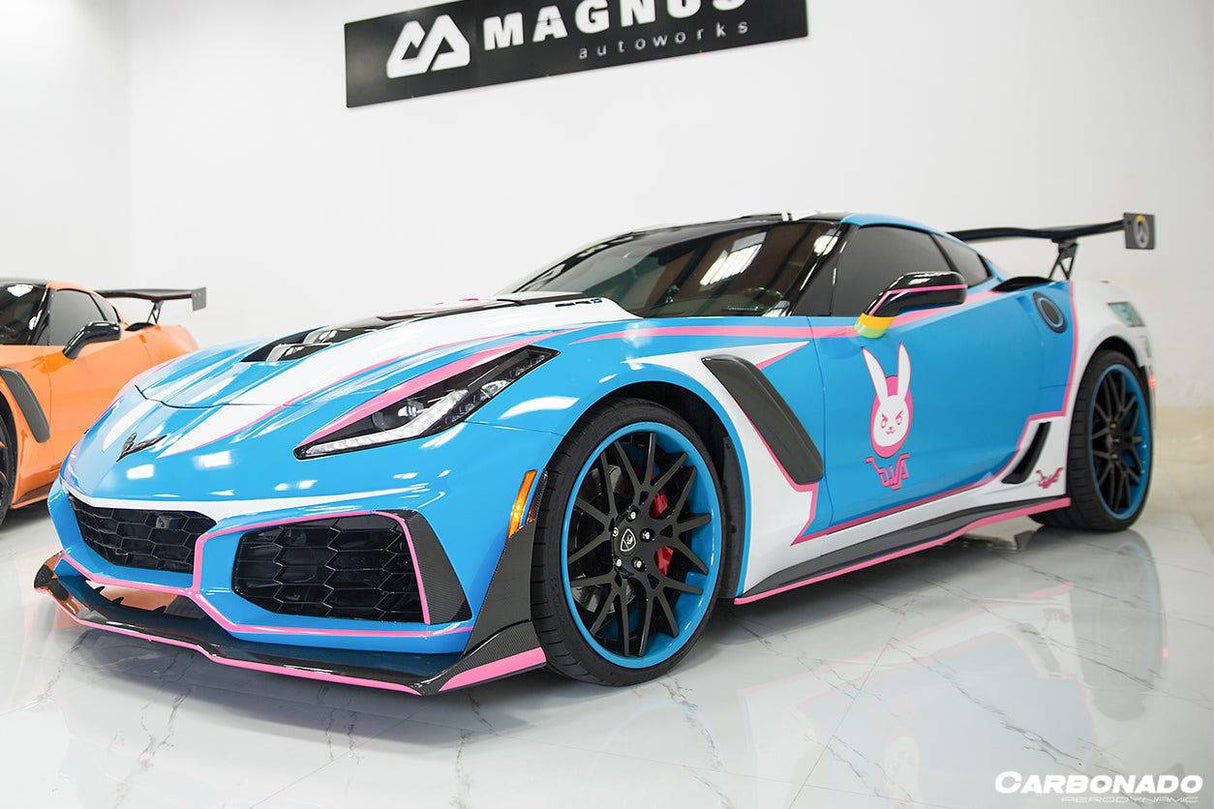 2013-2019 Corvette C7 Z06 Grandsport AR Style Carbon Fiber Side Skirts Extension