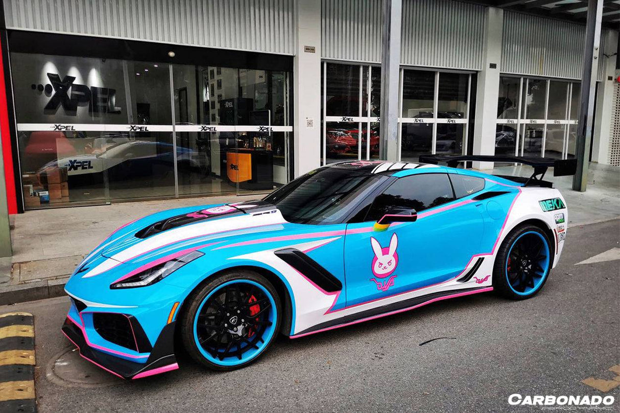 2013-2019 Corvette C7 Z06 Grandsport AR Style Carbon Fiber Side Skirts Extension