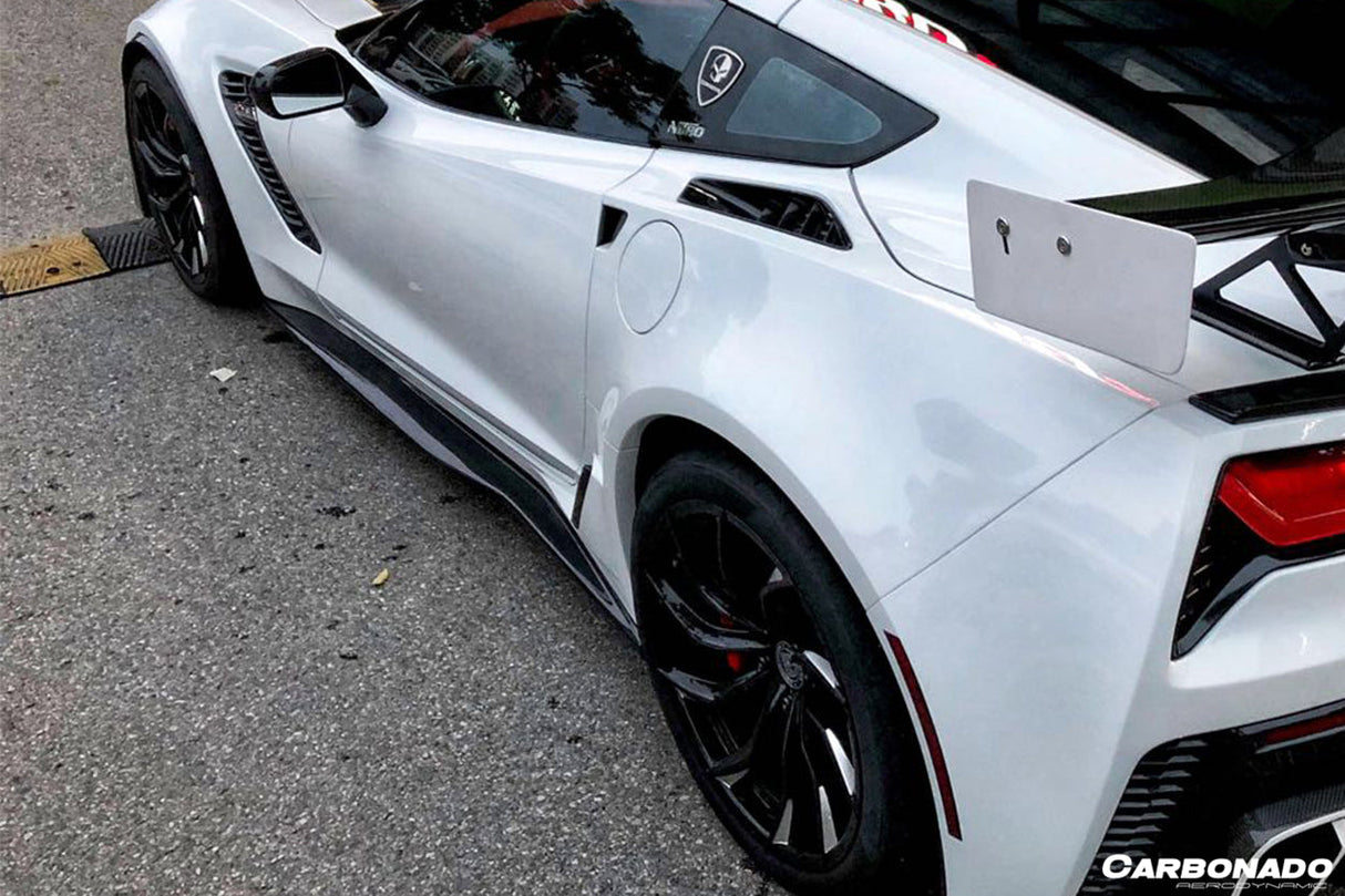 2013-2019 Corvette C7 Z06 Grandsport AR Style Carbon Fiber Side Skirts Extension