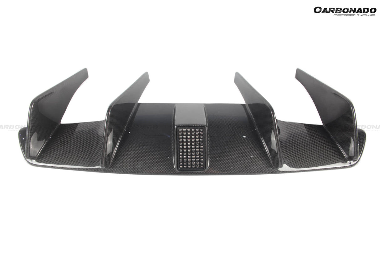 2017-2026 Ferrari 812 Superfast MSY Style DRY Carbon Fiber Rear Diffuser with Light