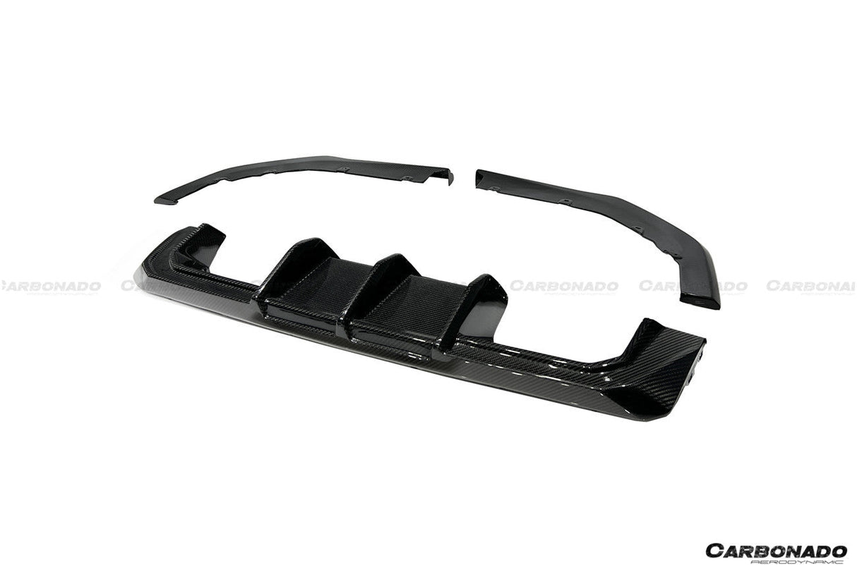 2021-2024 BMW M3 G80 G81 M4 G82 G83 MTN Style DRY Carbon Fiber Rear Diffuser Lip with Winglets