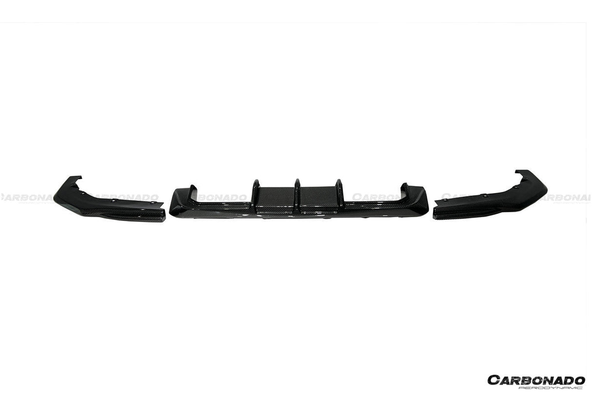 2021-2024 BMW M3 G80 G81 M4 G82 G83 MTN Style DRY Carbon Fiber Rear Diffuser Lip with Winglets