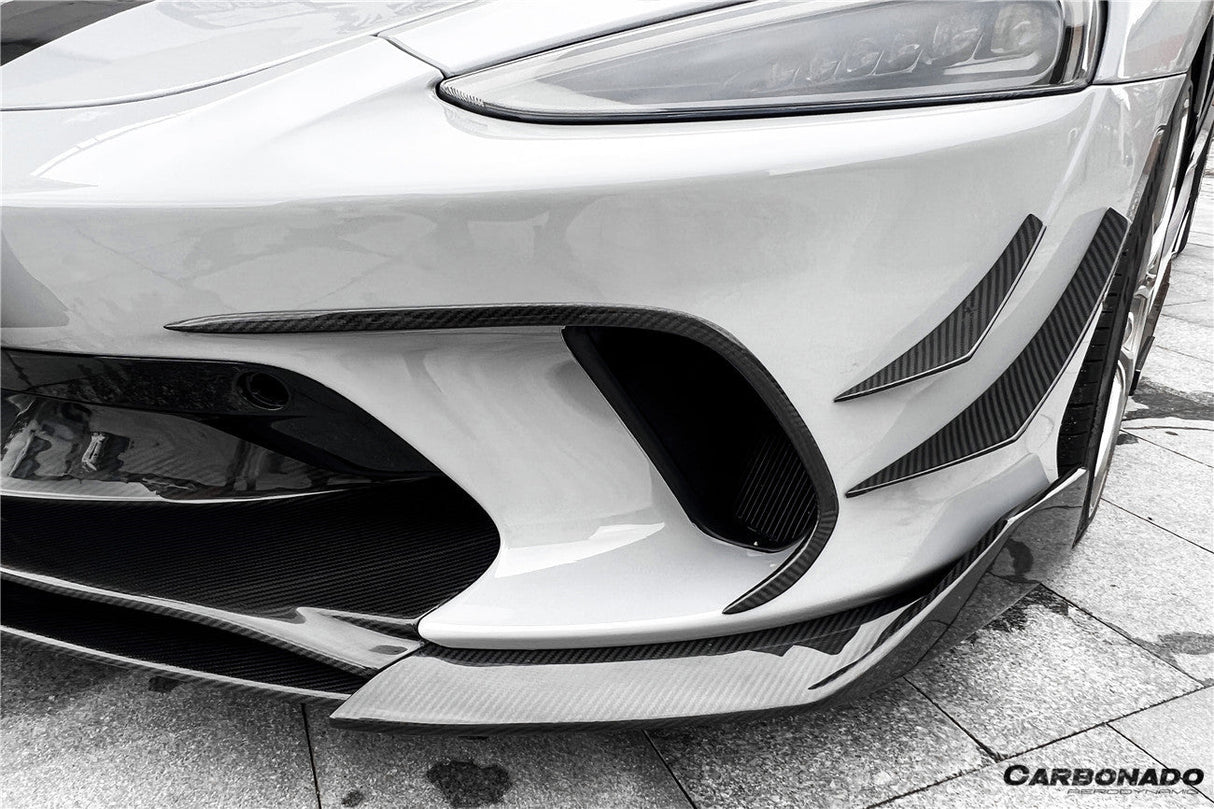 2020-2023 McLaren GT WP Style DRY Carbon Fiber Front Canards