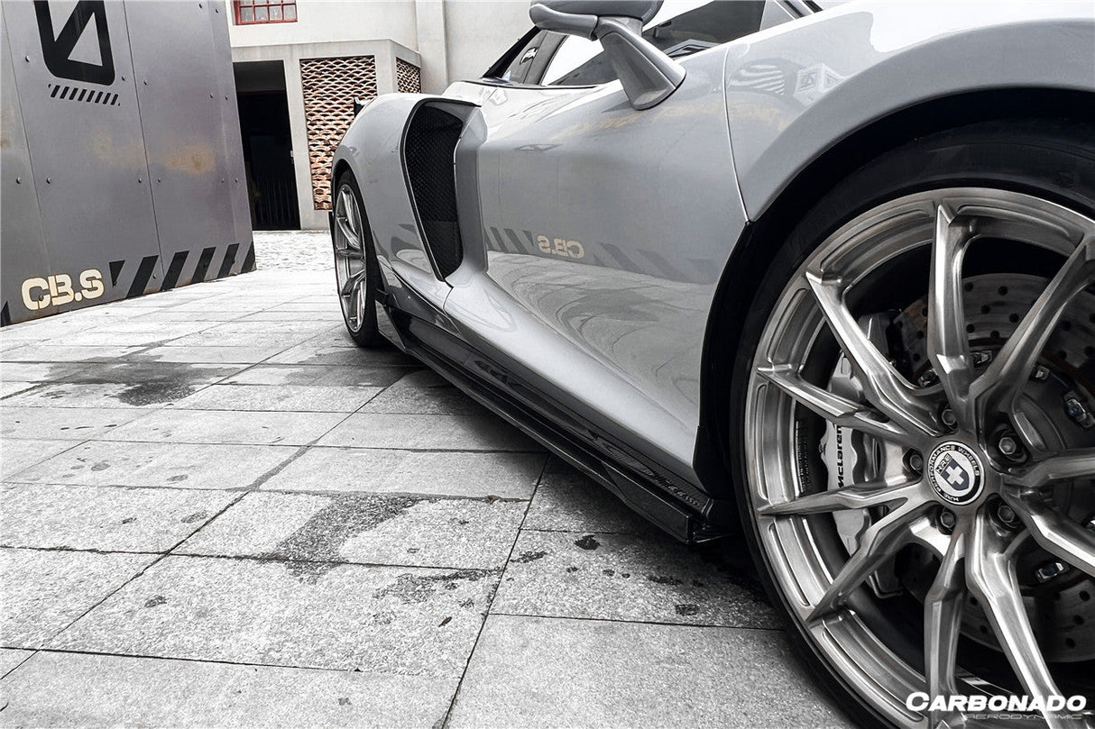 2020-2023 McLaren GT WP Style DRY Carbon Fiber Side Skirts