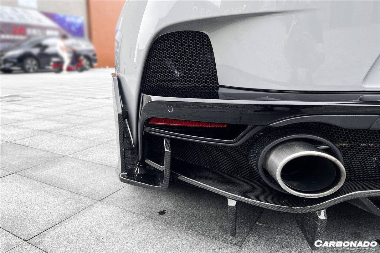 2020-2023 McLaren GT WP Style DRY Carbon Fiber Rear Bumper Side Winglets