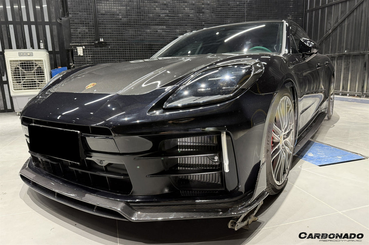 2024-2026 Porsche Panamera 976 OD Style Dry Carbon Fiber Headlight Eyelid Eyebrow Cover | Fits S, 4, 4S, E-Hybrid, 4 E-Hybrid, Sport Turismo, Turbo, Turbo s, GTS, Turbo E-Hybrid, Turbo s E-Hybrid