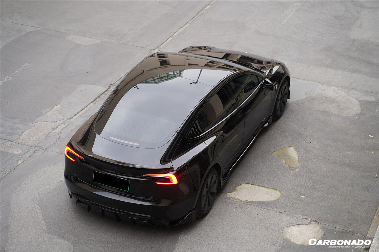 2023-UP Tesla Model 3 Highland RWD & AWD Fast Style Carbon Fiber Pattern Look body kit