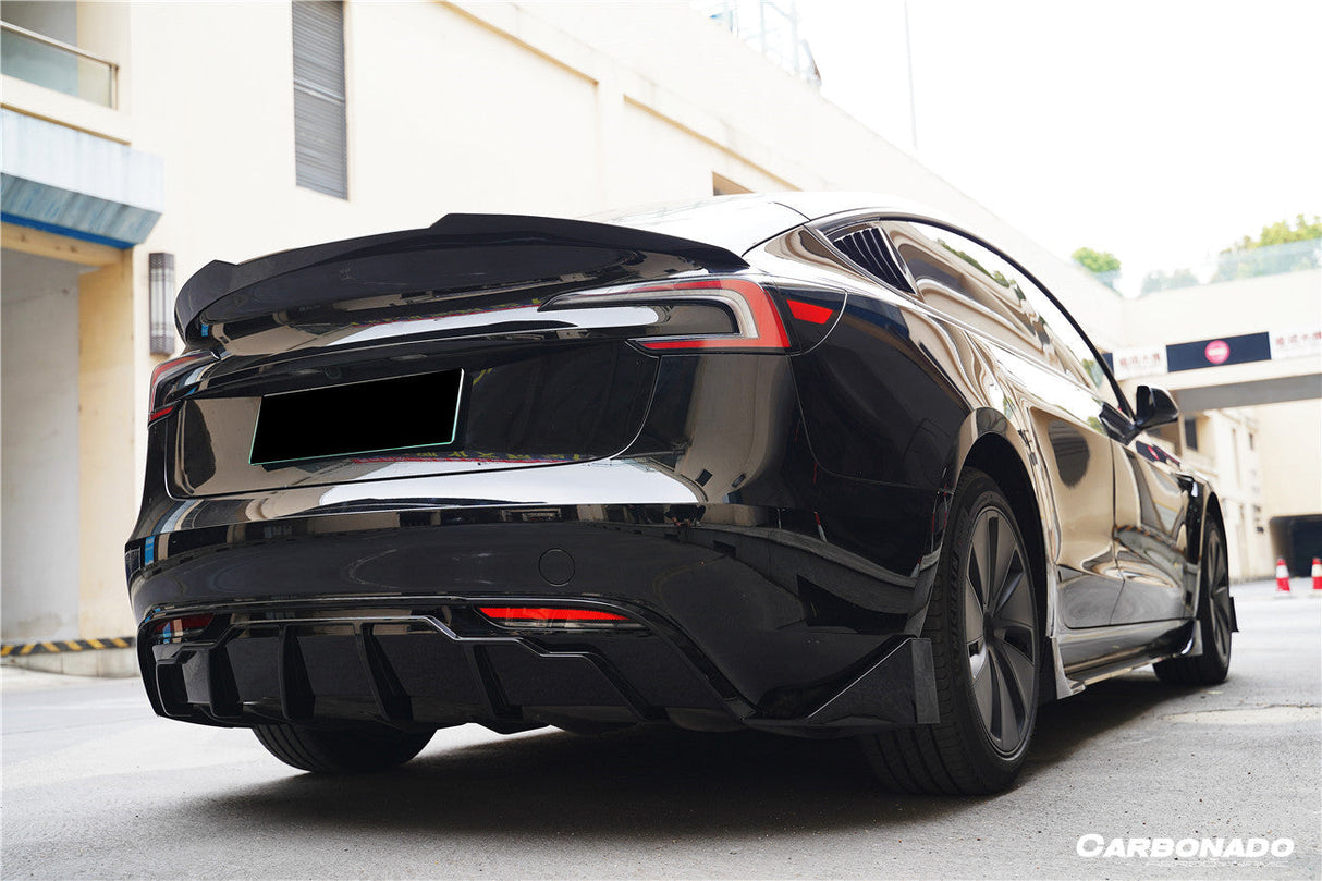 2023-UP Tesla Model 3 Highland RWD & AWD Fast Style Carbon Fiber Pattern Look body kit