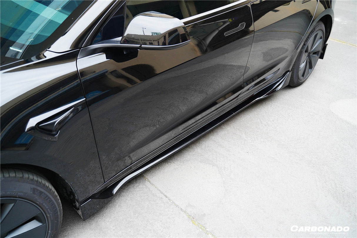 2023-UP Tesla Model 3 Highland RWD & AWD Fast Style Carbon Fiber Pattern Look body kit