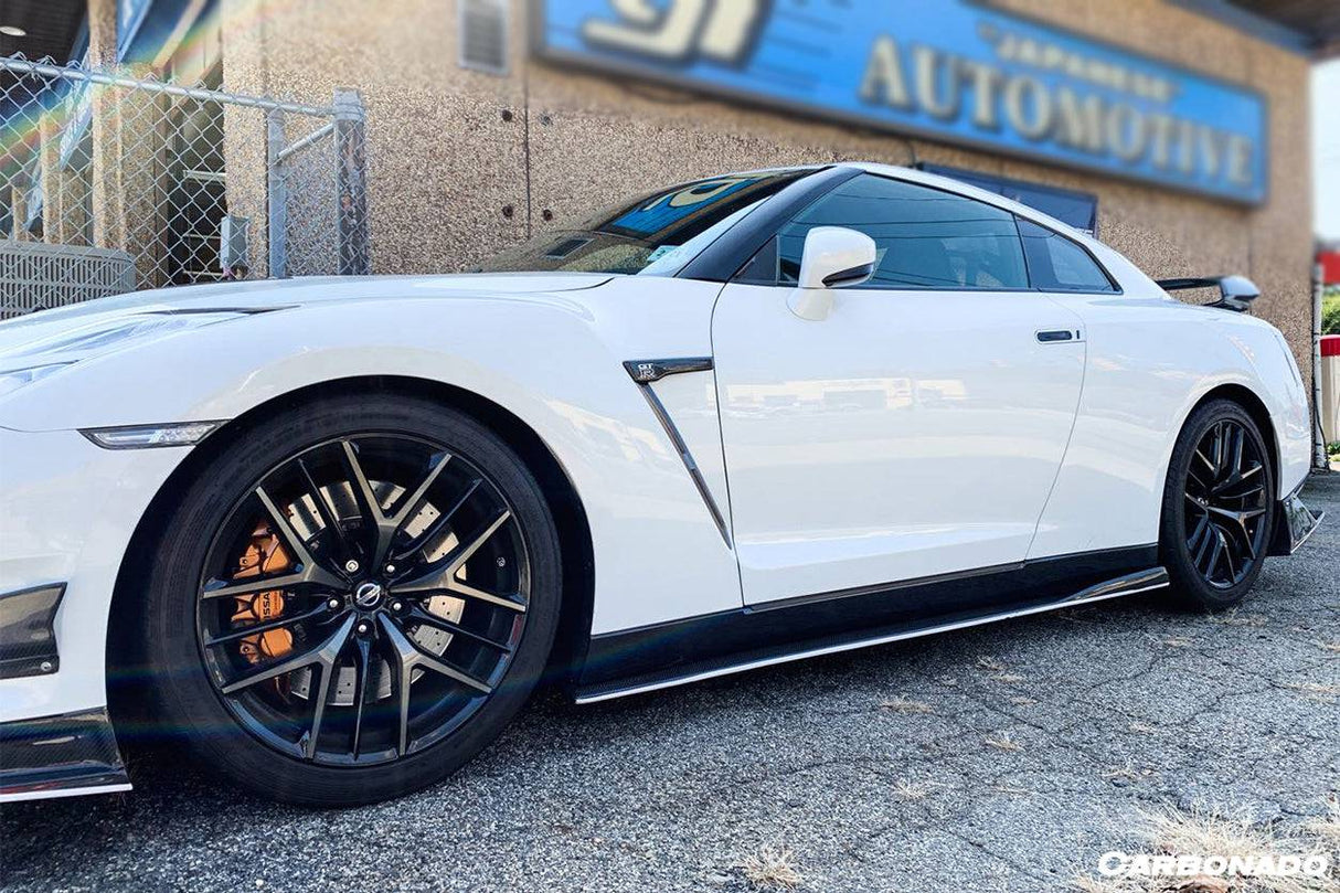 2008-2016 Nissan GTR R35 CBA DBA VA-II Style Carbon Fiber Side Skirts Under Board