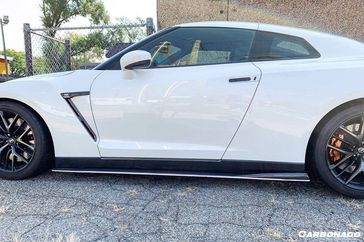 2008-2016 Nissan GTR R35 CBA DBA VA-II Style Carbon Fiber Side Skirts Under Board