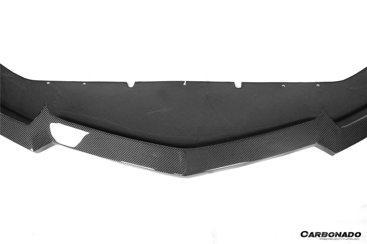 2011-2016 Lamborghini Aventador Style Carbon Fiber Front Lip Carbonado (DM) Fits: LP700 Coupe and Roadster