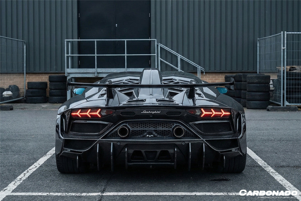 2011-2021 Lamborghini Aventador Coupe CA Style Carbon Fiber Engine Hood And Wing | Fits LP700, LP720, LP750, LP740