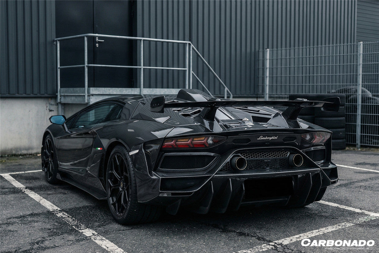 2011-2021 Lamborghini Aventador Coupe CA Style Carbon Fiber Engine Hood And Wing | Fits LP700, LP720, LP750, LP740