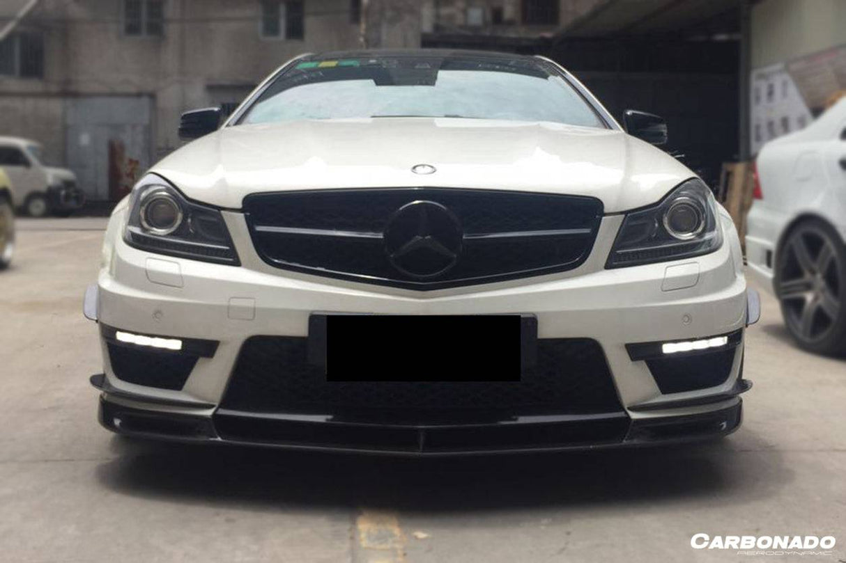 2012-2014 Mercedes Benz W204 C63 AMG Sedan | Coupe BK Style Front Bumper Canard