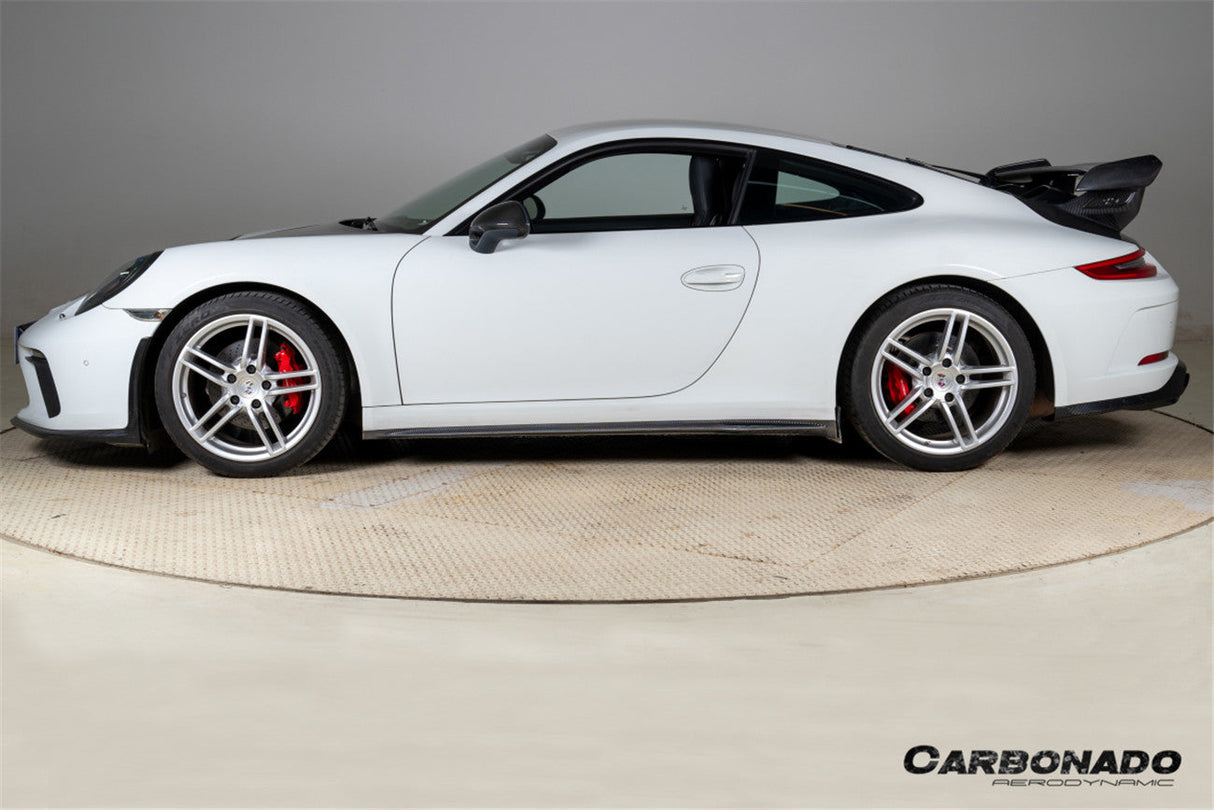 2016-2019 Porsche 911 991.2 Carrera S Turbo SD Style Dry Carbon Fiber Side Skirts