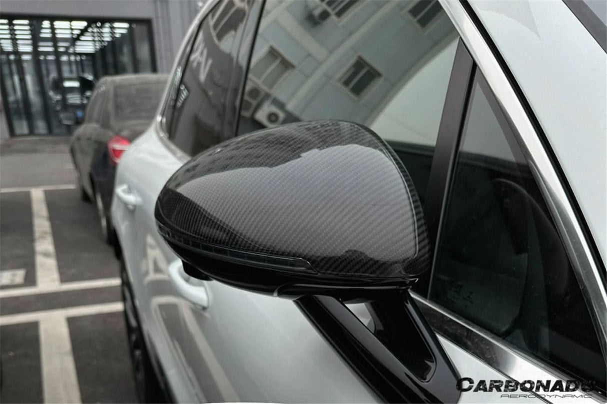 2014-2024 Porsche Macan 95B Autoclave Carbon Fiber Mirror Housing Replacement | Fits T, S, GTS, Turbo, Turbo S, Turbo LHD (With BSA Holes)