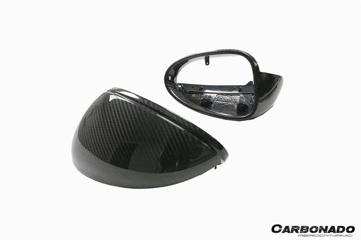 2014-2024 Porsche Macan 95B Dry Carbon Fiber Mirror Housing Replacement | Fits T, S, GTS, Turbo, Turbo S, 4 Electric, Turbo (NO BSA Holes)